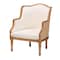 Bali & Pari Elizette Traditional French Beige Fabric and Honey Oak Finished Wood Accent Chair 238-13383-ZORO - alternate 1
